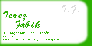 terez fabik business card